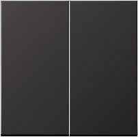 Лицевая панель Jung LS990 metal для 2-кл. выключателя алюминий темный  картинка